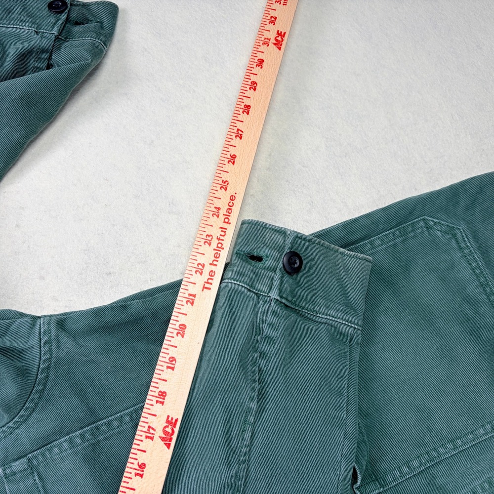 The Stronghold Mens Chore Jacket Faded Green Cotton Twill Utility Coat Small - Picture 8 of 8